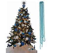 Guirlande de perles de 3 m de luxe pour sapin de Noël et décoration de pièce - Perles de 8 mm - Chaîne de 3 m (Turquoise)