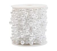 Guirlande de Perles de 30M Fil Perlé Couronne Blanche Fil avec Perles Blanches Corde de Perles Fil Chaîne Perles Bracelets de Mariage Décoration Accessoires de Cheveux de Mariée Mariage de Mariage