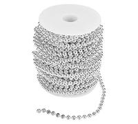 Guirlande de Perles de Galvanoplastie de 6mm, Décoration de Mariage, 25 M/rouleau, Deux Couleurs, 6mm (Argent)