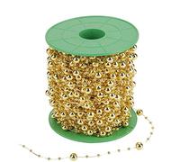 Guirlande de Perles Décorative, 60 Mètres, Ruban de Perles Or pour Mariage et Fête
