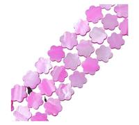 Guirlande De Perles Perles de Coquillage carrées teintées en Forme Losange, Perles Nacre for Bricolage, Fabrication Bijoux, Collier, Boucles d'oreilles, 13mm pour La Décoration(6 Pink)