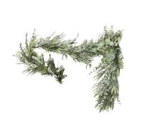 Guirlande de pin artificiel - Branche de pin artificiel de 180 cm, guirlande de pin de Noël, guirlandes de cheminée, décorations de Noël, décoration de rebord de Noël vert doux et grue
