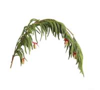 Guirlande de pin artificiel Norfolk pour la saison, pour table, cheminée, décoration murale avec branches métalliques pour une mise en forme facile et une utilisation durable