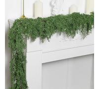Guirlande de Pin Faux Cèdre, Décoration de Noël pour la Maison, Norfolk Pine, Préilluminée pour Escaliers, Table à Manger, Cheminée (1pc)