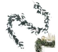 Guirlande de pins de Noël - Décoration festive artificielle - Guirlande de Noël - Pour église, bureau, appartement, fêtes d'hiver, extérieur, intérieur, mur, fenêtre, cheminée, entrée