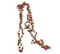 Guirlande de pivoines artificielles rouges à suspendre pour arche de mariage, décoration murale, décoration de table d'automne (G, NaN)