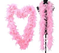 Guirlande de plumes - Boa à plumes de dinde doux, accessoire de fête, accessoire de déguisement léger | Décoration pour filles, cosplay, Halloween, anniversaire, mariage, danse, célébration, spectacle