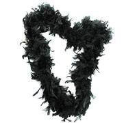 Guirlande de plumes pour sapin de Noël - 180 cm - Décorations de Noël noires - Lot de 12