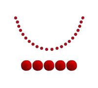 Guirlande de Pompons Décorations de Chambre Faites Main avec des Boules Laine 2 m, Ornement Mural for Halloween, décoration Noël, Guirlande Pompons Suspendue(Color 14)