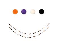 Guirlande de Pompons Décorations de Chambre Faites Main avec des Boules Laine 2 m, Ornement Mural for Halloween, décoration Noël, Guirlande Pompons Suspendue(Color 9)
