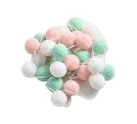 Guirlande de Pompons Décorations de Chambre Faites Main avec des Boules Laine 2 m, Ornement Mural for Halloween, décoration Noël, Guirlande Pompons Suspendue(Color 13)