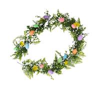 Guirlande de printemps pour Pâques - Couronne d'œufs de printemps pour mur - Guirlande de Pâques rustique avec œufs pour le jour de Pâques, couronne de décoration saisonnière pour intérieur et