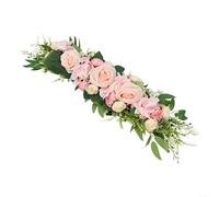 Guirlande de roses artificielles en soie pour bouquets de mariée, centres de table, chemin de table, décoration de fête (rose)
