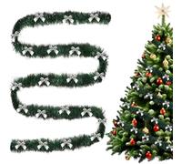 Guirlande de sapin de Noël - 10 m - Guirlande de sapin artificiel comme réel, réutilisable, guirlande de Noël pour arbre, porte d'entrée, rampe d'escalier, cadre de porte (C)