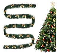 Guirlande de sapin de Noël - 10 m - Guirlande de sapin artificiel comme réel réutilisable - Guirlande de Noël pour arbre, porte d'entrée, rampe d'escalier, cadre de porte (A)