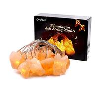 Guirlande de sel de l'Himalaya Gudong, 20 lumières, cristal rose, USB, 3.5 m, lampe de table apaisante