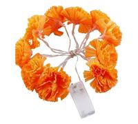 Guirlande de souci | Guirlande de fleurs de souci artificielles | Guirlande de fleurs de souci LED avec lumières | Guirlande de fleurs éclairée à piles pour Diwali, jour des morts, décoration