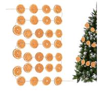 Guirlande de Tranches d'orange, Bannière Décorative de 2,7 M des Fruits, Décorations d'oranges Séchées à Suspendre, Ornements Forme Rustique pour Noël, Thanksgiving, Mariages, Anniversaires