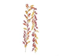 Guirlande de vacances artificielle à suspendre pour décoration de Noël, décoration d'intérieur festive et fête d'arbres de baies 185 cm pour rouge (RedelloW)