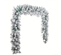 Guirlande de vacances en PVC floqué pour cheminée et porte, construction de style classique, convient pour intérieur et extérieur, longueurs de 1,5 m et 1,8 m (C-1,8 m)