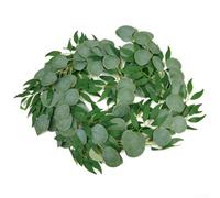 Guirlande de verdure d'intérieur avec motif eucalyptus botanique pour appartement, copropriété, loft et petit espace