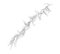 Guirlande de Vigne Flexible Noire 195cm en Plastique pour Halloween