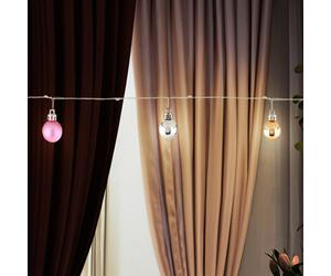 Guirlande Décoration de Noël Leuchtkette Batterie 20x LED Bille Coloré L 220 CM