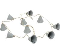 Guirlande décorative avec cloches Gris 6cm - Décoration de Noël, guirlande de cloches, décoration murale, décoration de table, décoration intérieure festive