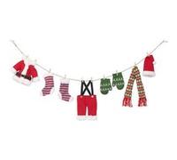 infactory Guirlande décorative Corde à Linge du Père Noël 140 cm