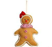 Guirlande décorative en peluche douce à suspendre avec poupée Cookie Man pour sapin de Noël et décoration de vacances saisonnière (C)
