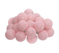 Guirlande décorative Lumineuse 20 LED Boules en Coton Rose D 6 x L 435 cm - Atmosphera