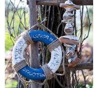 Guirlande décorative maritime en coquillages et bois flotté pour des accents naturels
