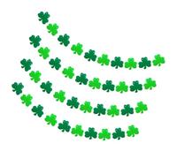 Guirlande Décorative Trèfle Vert Réutilisable pour Fête Saint-patrick | Felt, Plastique et Ruban, Facile à Suspendre, Décor Festif pour Scène Événementielle, Style Unique