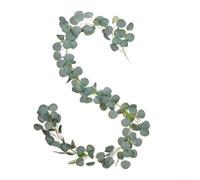 Guirlande d'eucalyptus artificiel, 1,9 m de long, vigne pour mariage et décoration d'intérieur, décoration polyvalente, maille en nylon robuste, facile à organiser pour les événements