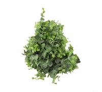 Guirlande d'eucalyptus artificiel de 1,8 m - Feuillage à suspendre pour arche de mariage, décoration de maison, fête, bureau, blanc givré et vert (blanc givré)
