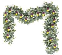 Guirlande d'eucalyptus artificiel en plastique PE avec baies pour arche de mariage, décoration murale et bord d'étagère