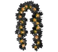 Guirlande d'halloween avec 20 lumières LED Guirlande de Feuilles d'érable de 2 m fonctionnant à Piles Lumineuse Feuilles 'Halloween pour la fête du Manteau cheminée à la Maison