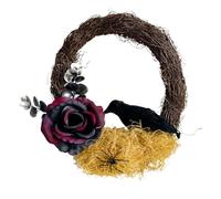 Guirlande d'Halloween avec branche morte artificielle - Couronne de porte d'Halloween | - Décoration réaliste de fête d'oie - Décoration de maison florale pour festival intérieur