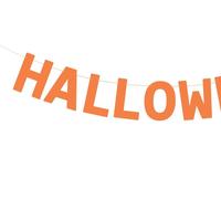 Guirlande d'Halloween, orange 250cm