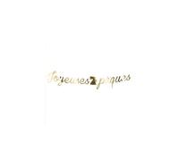 Guirlande Dorée 'Joyeuses Pâques' - Longueur : 3 mètres