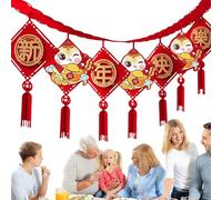 Guirlande du Nouvel An chinois | Décorations du Nouvel An lunaire 2025 | Décorations d'intérieur, nœud chinois porte-bonheur Fu, décoration serpent pour le Nouvel An pour festival du printemps