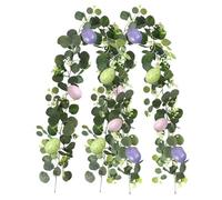 Guirlande d'Œufs de Pâques 2 pièces 1,7 m Oeufs Artificiels Décoration