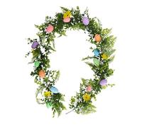 Guirlande d'œufs de Pâques, guirlande de printemps pour Pâques - de couronne de Pâques simulation - Guirlande rustique de Pâques avec œufs pour le jour de Pâques, couronne décorative tempor