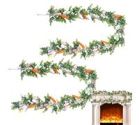 Guirlande d'œufs de printemps - Décoration à suspendre de couleur pastel, ornement de Noël, bannière de fête, ensemble de décoration en deux pièces | Accent saisonnier pour l'exposition à la maison