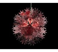 Guirlande en aluminium avec boules d'étoiles - Décoration de Noël à suspendre au mur, au plafond (or rose)