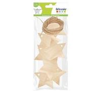 Guirlande en bois 10 étoiles + cordon Marron G