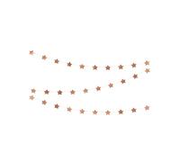 Guirlande en carton étoiles métallisées rose gold 3,6 m