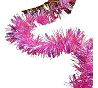 Guirlande en Clinquant Guirlande de Ruban for décoration noël, 3 pièces, 2M, Hauts Bar, Ornements d'arbre, guirlandes Canne Blanche et Verte foncée, Fournitures fête(Light Pink,7cm)