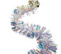 Guirlande en Clinquant Guirlande de Ruban for décoration noël, 3 pièces, 2M, Hauts Bar, Ornements d'arbre, guirlandes Canne Blanche et Verte foncée, Fournitures fête(Rose Red,7cm)