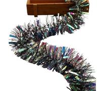 Guirlande en Clinquant Guirlande de Ruban for décoration noël, 3 pièces, 2M, Hauts Bar, Ornements d'arbre, guirlandes Canne Blanche et Verte foncée, Fournitures fête(Mint Green,9cm)